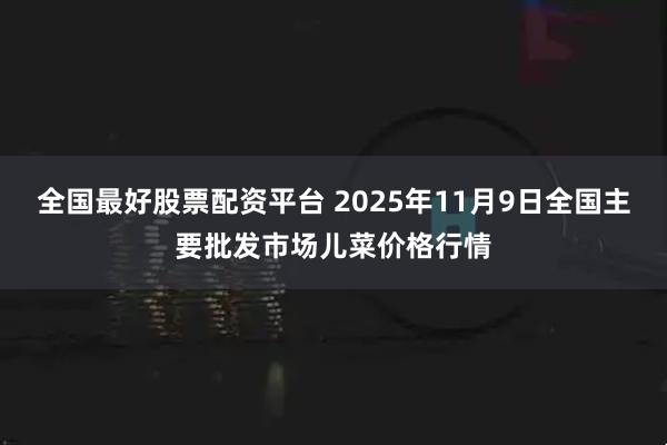 全国最好股票配资平台 2025年11月9日全国主要批发市场儿菜价格行情